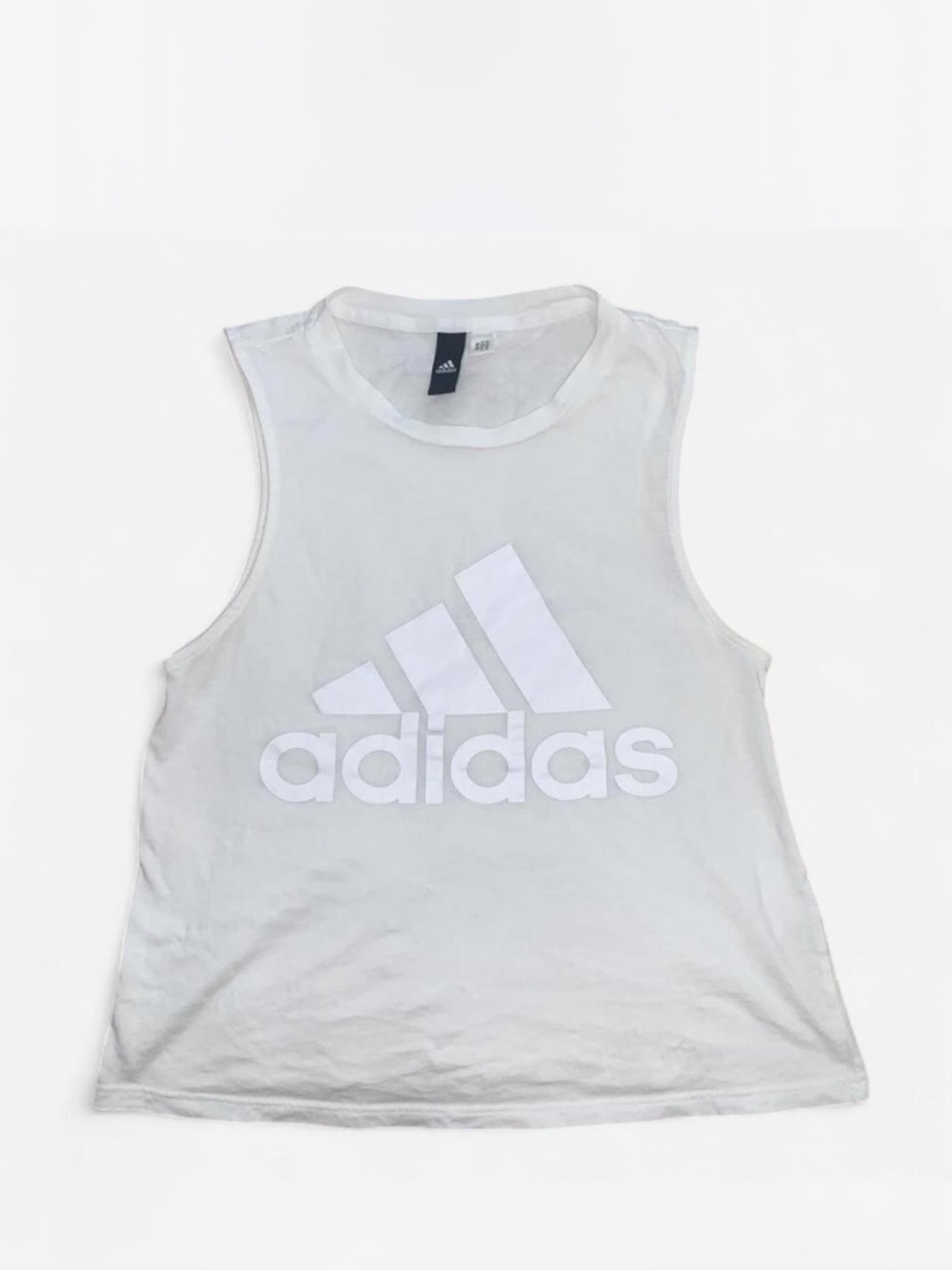 Adidas White Logo Tank Top